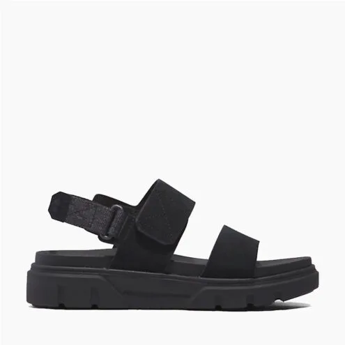 Stilfulla och bekväma Timberland Greyfield Sandal 2-strap tofflor (dam) - i svart