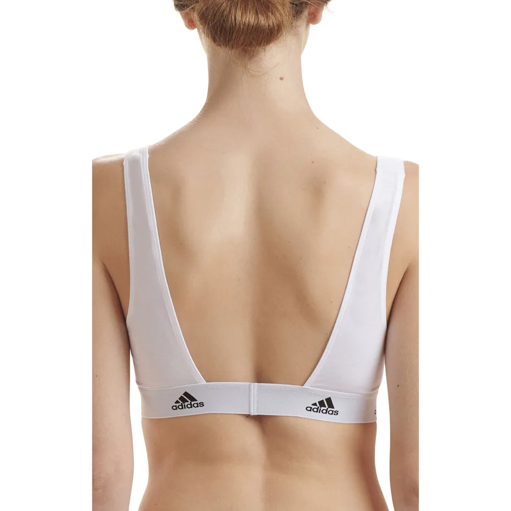 Baksidan av Adidas Scoop Bralette BH i färgen vit