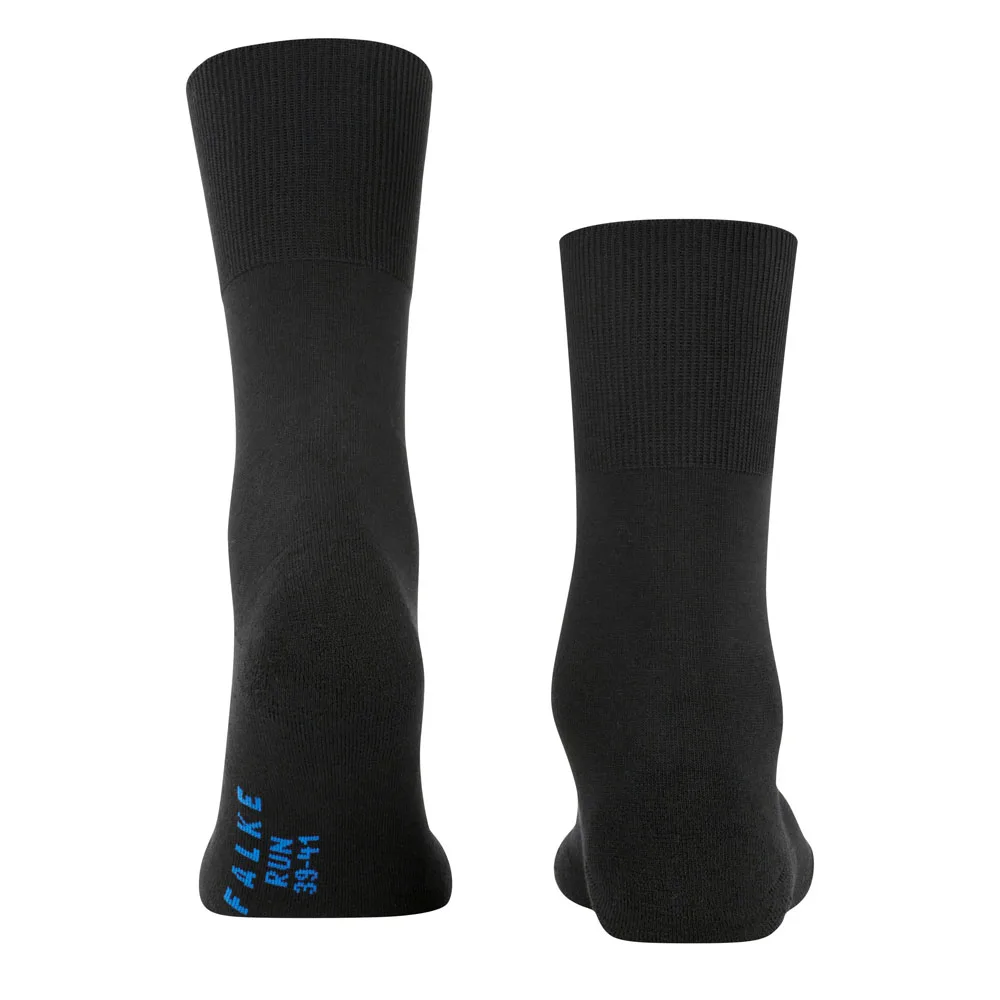 Baksida häl av Falke Run Unisex Socks bomullsstrumpor (unisex) - i svart