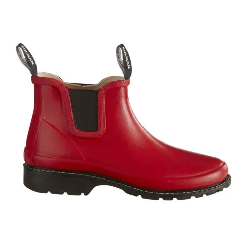 Sulman Agnes gummistövlar (dam) i en röd färg