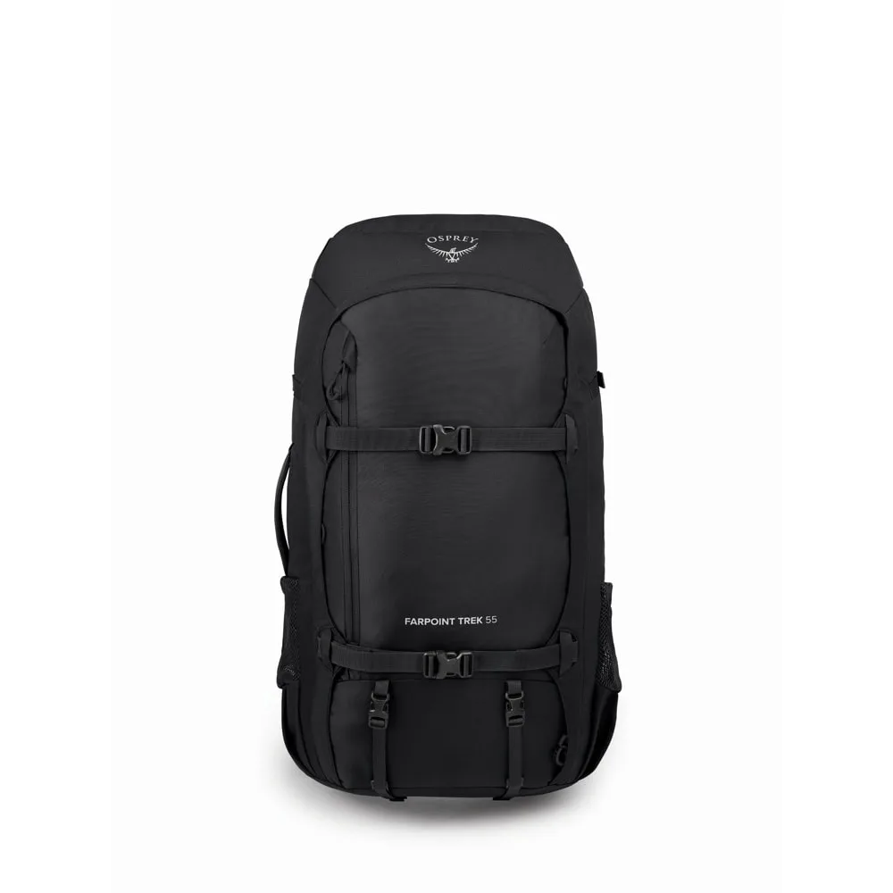 Osprey Farpoint Trek 55L vandrings och reseryggsäck (herr) rakt framifrån