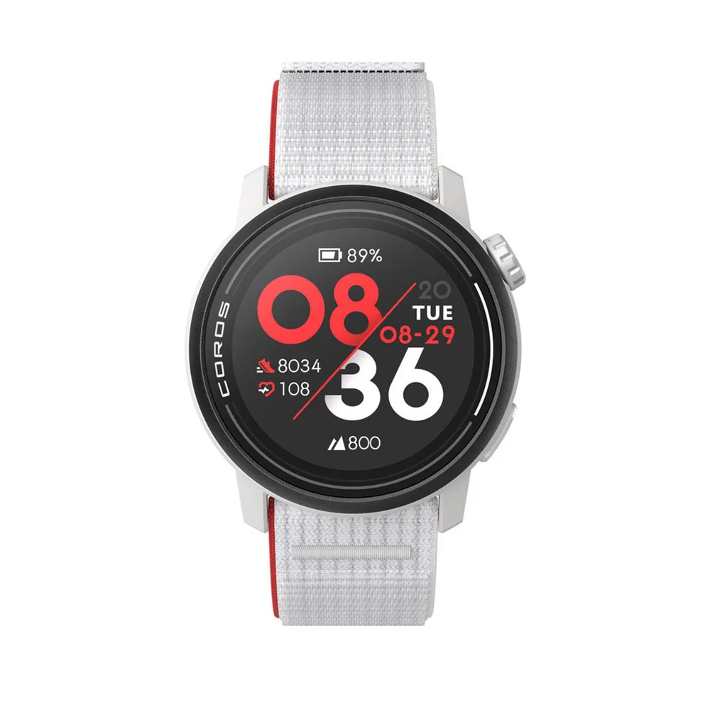 Coros Pace 3 Nylon sportklocka (unisex) i färgen vit