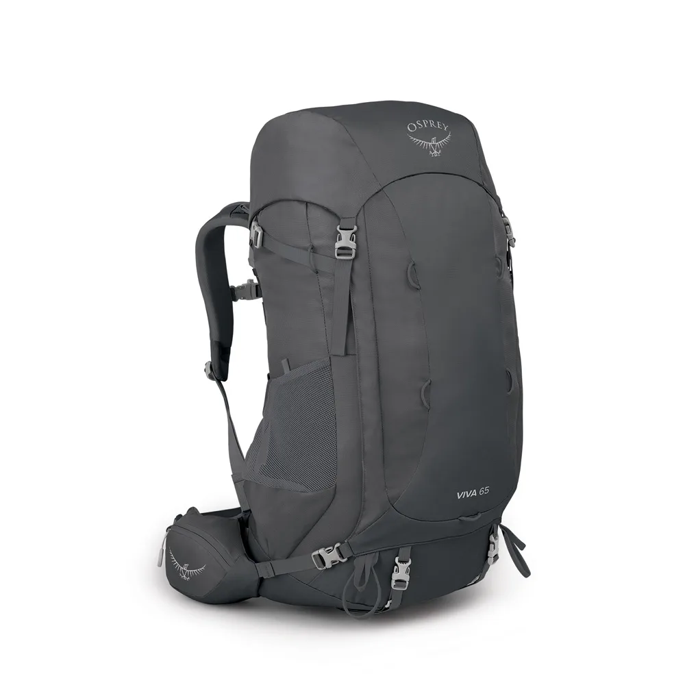 enkla och smidiga Osprey Viva 65L vandringsryggsäck (dam) i tunnel vision grey