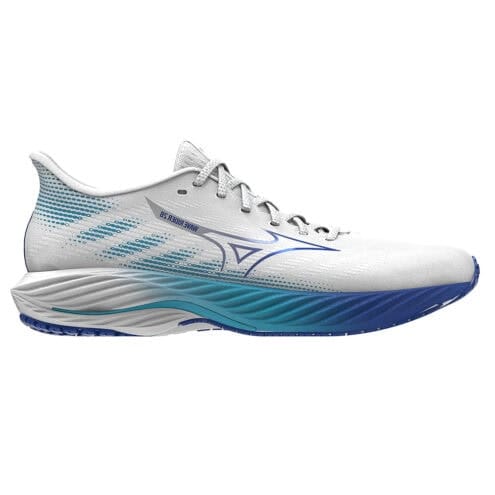 En ljusblå Mizuno Wave Rider 28 löparskor (dam)