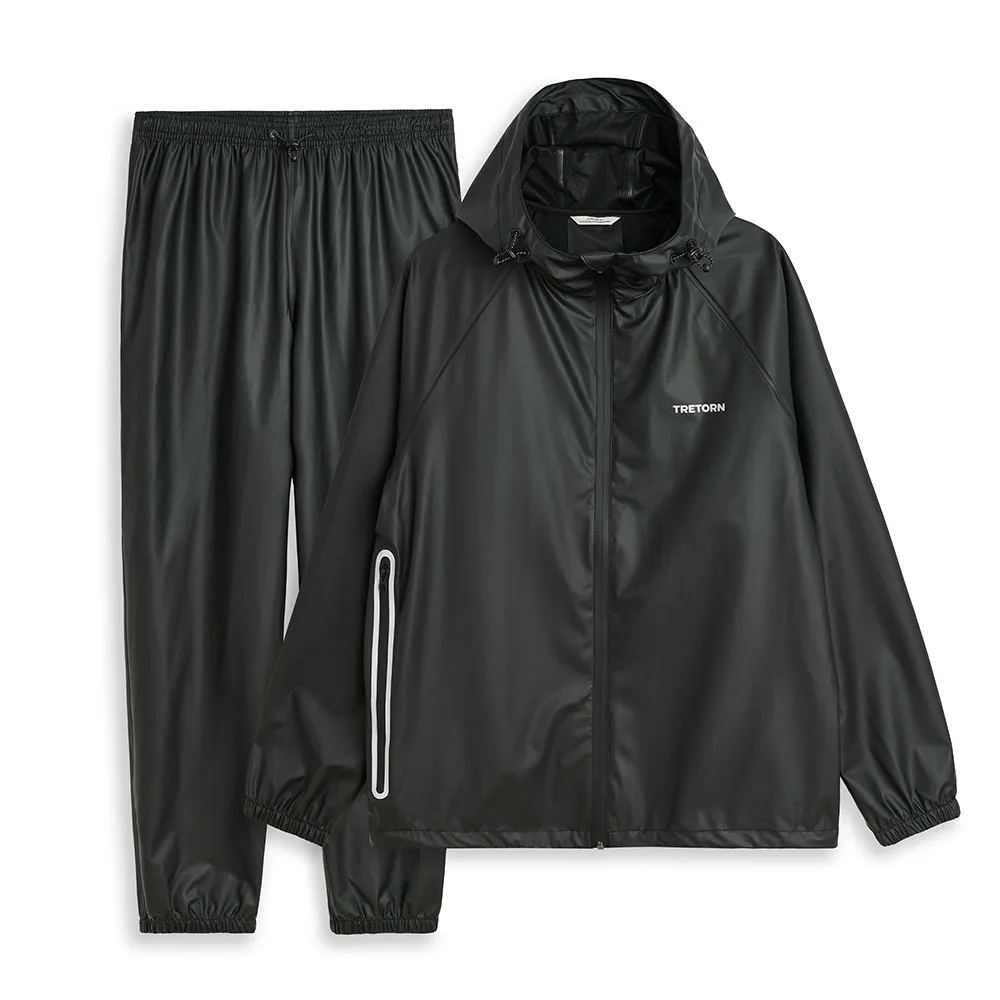 Tretorn Packable Rainbreaker Set regnställ i färgen svart