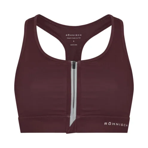 Röhnisch Essential Zip Sportsbra sport bh (dam) i färgen port royal