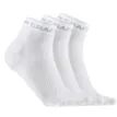 Craft Core Dry Mid Sock strumpor 3-Pack (unisex) i vitt