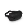 en svart Osprey Transporter Waist Pack midjeväska (unisex)