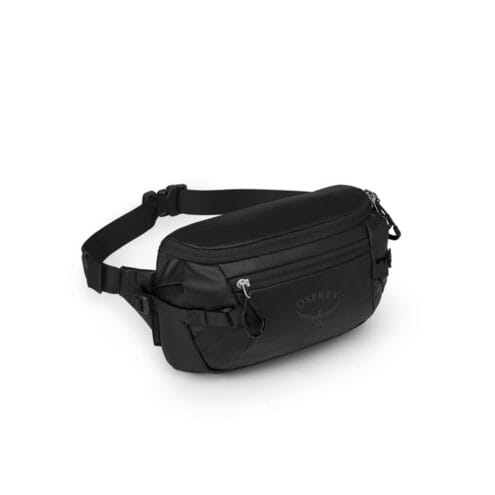 en svart Osprey Transporter Waist Pack midjeväska (unisex)