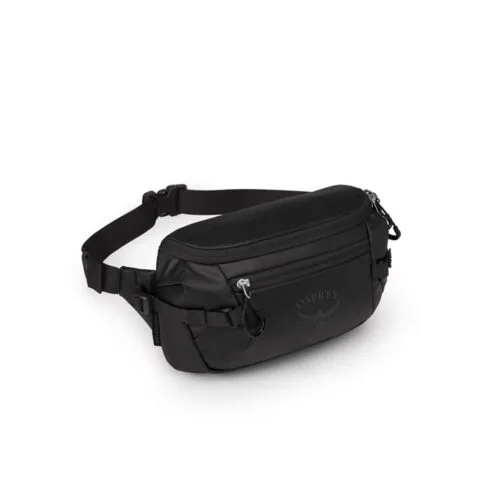 en svart Osprey Transporter Waist Pack midjeväska (unisex)