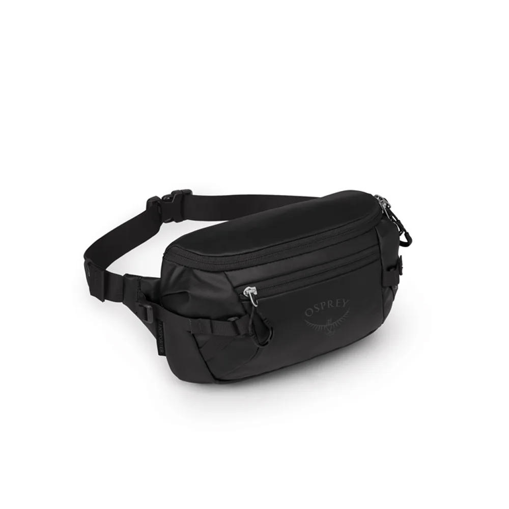 en svart Osprey Transporter Waist Pack midjeväska (unisex)