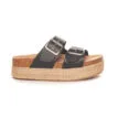 Duffy 8624806 sandaler (dam) i svart med brun korksula