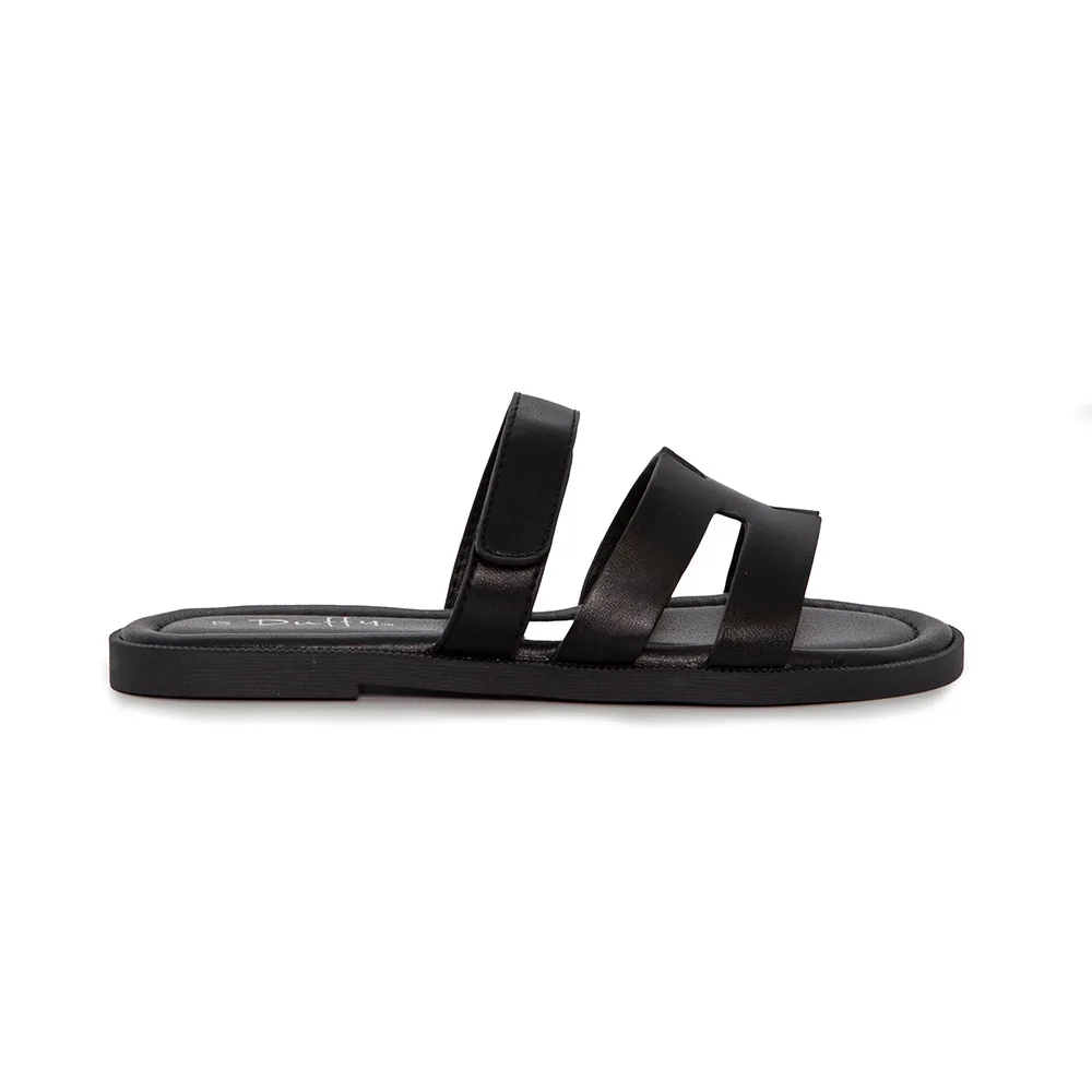 en svart Duffy 9721168 sandaler (dam)