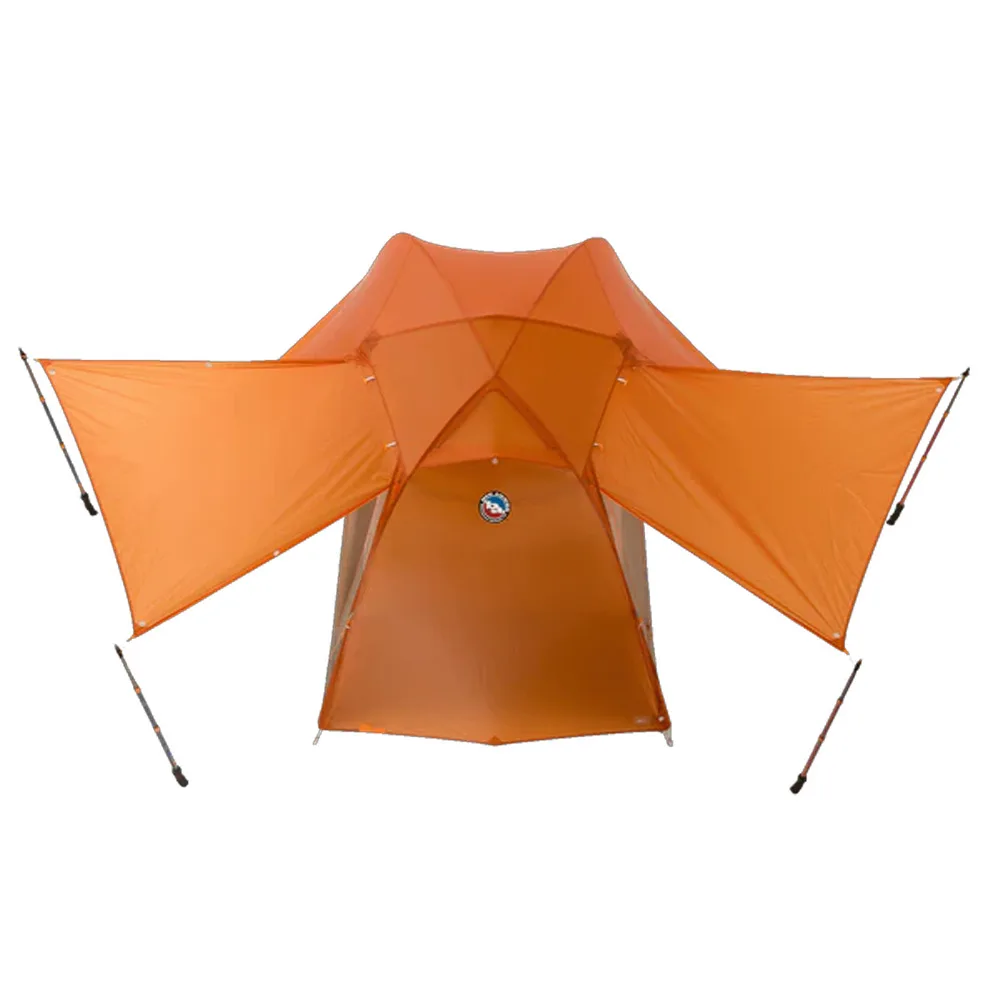 Big Agnes Copper Spur UL2 kupoltält för två personer med yttertält ute