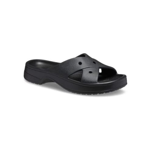 profil av svart Crocs Classic Cross Strap sandaler (dam)