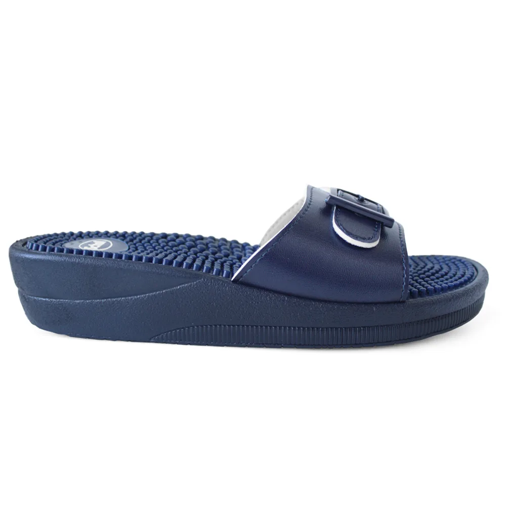 Scholl New Massage tofflor i färgen navy