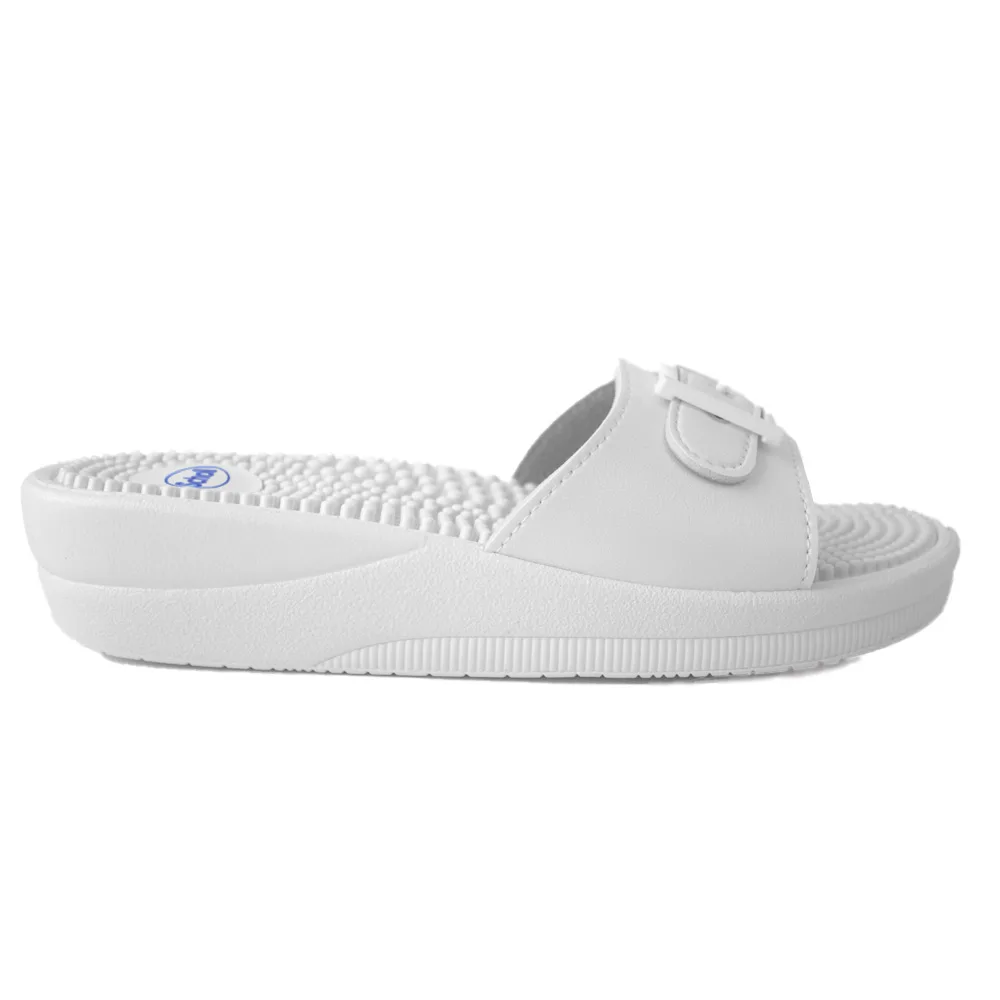 Scholl New Massage tofflor i färgen vit