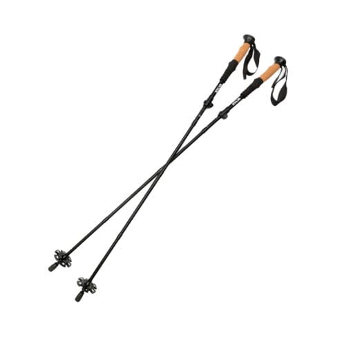 ett par gråa Silva Trekking Poles aluminium Z-Fold vandringsstavar