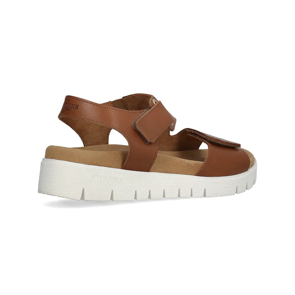 häl på färgen cognac av Sweeks Gabriela Sweet sandaler (dam)