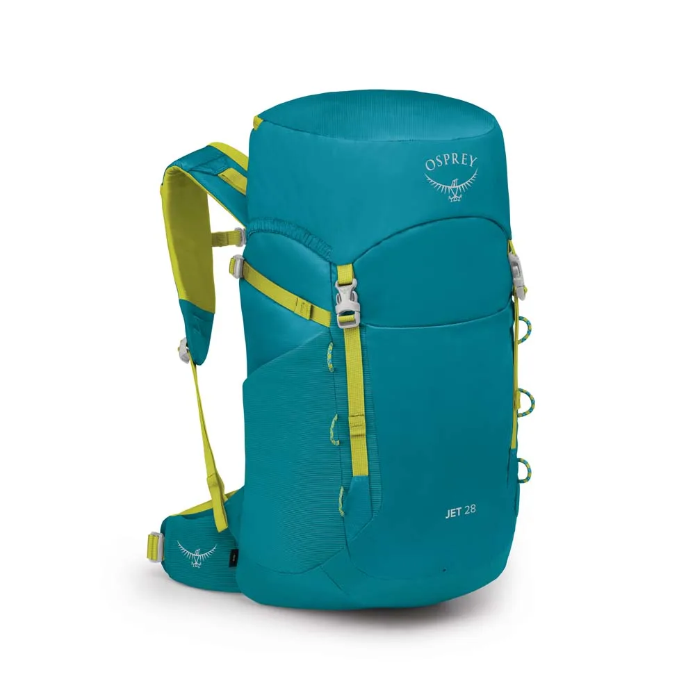 Osprey Jet 28 vandringsryggsäck (barn) i färgen Blue Spikemoss Lemongrass