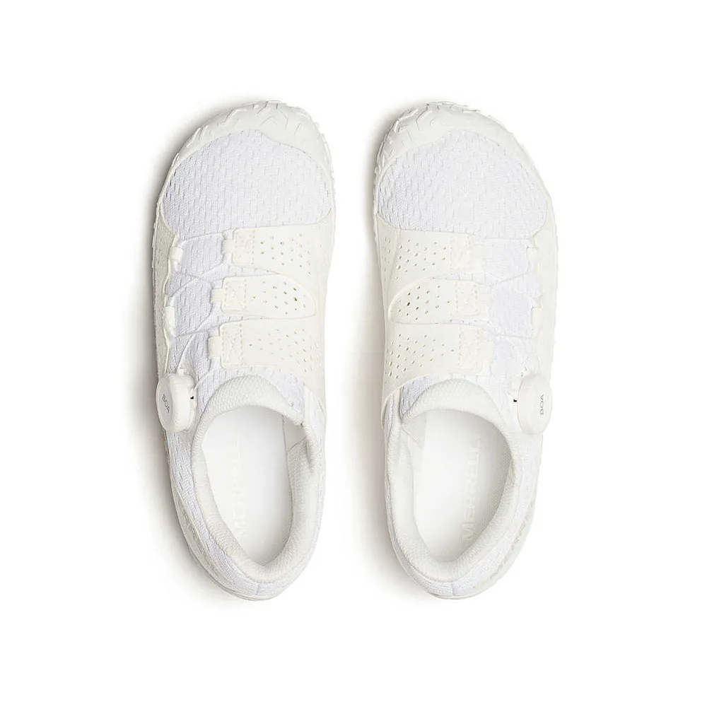 ett par Merrell Vapor Glove 6 Boa löparskor (dam) i vitt - ovanifrån