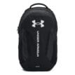 utsida av en svart Under Armour Hustle 6.0 träningsväska med datorfack (unisex)