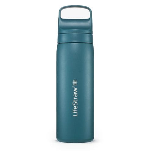 LifeStraw Go 2.0 Stainless Steel flaska med vattenfilter 530 mli färgen laguna teal