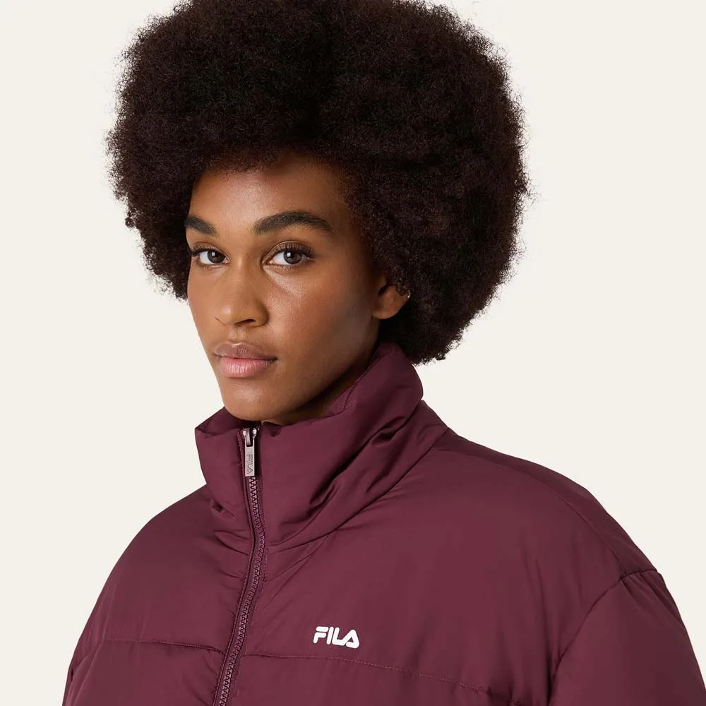 närbild på Fila Cimone relaxed puffer jacket vinterjacka (dam)