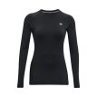 en svart Under Armour UA Coldgear Authentics Crew träningströja (dam)
