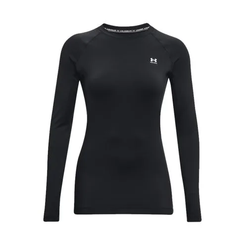 en svart Under Armour UA Coldgear Authentics Crew träningströja (dam)