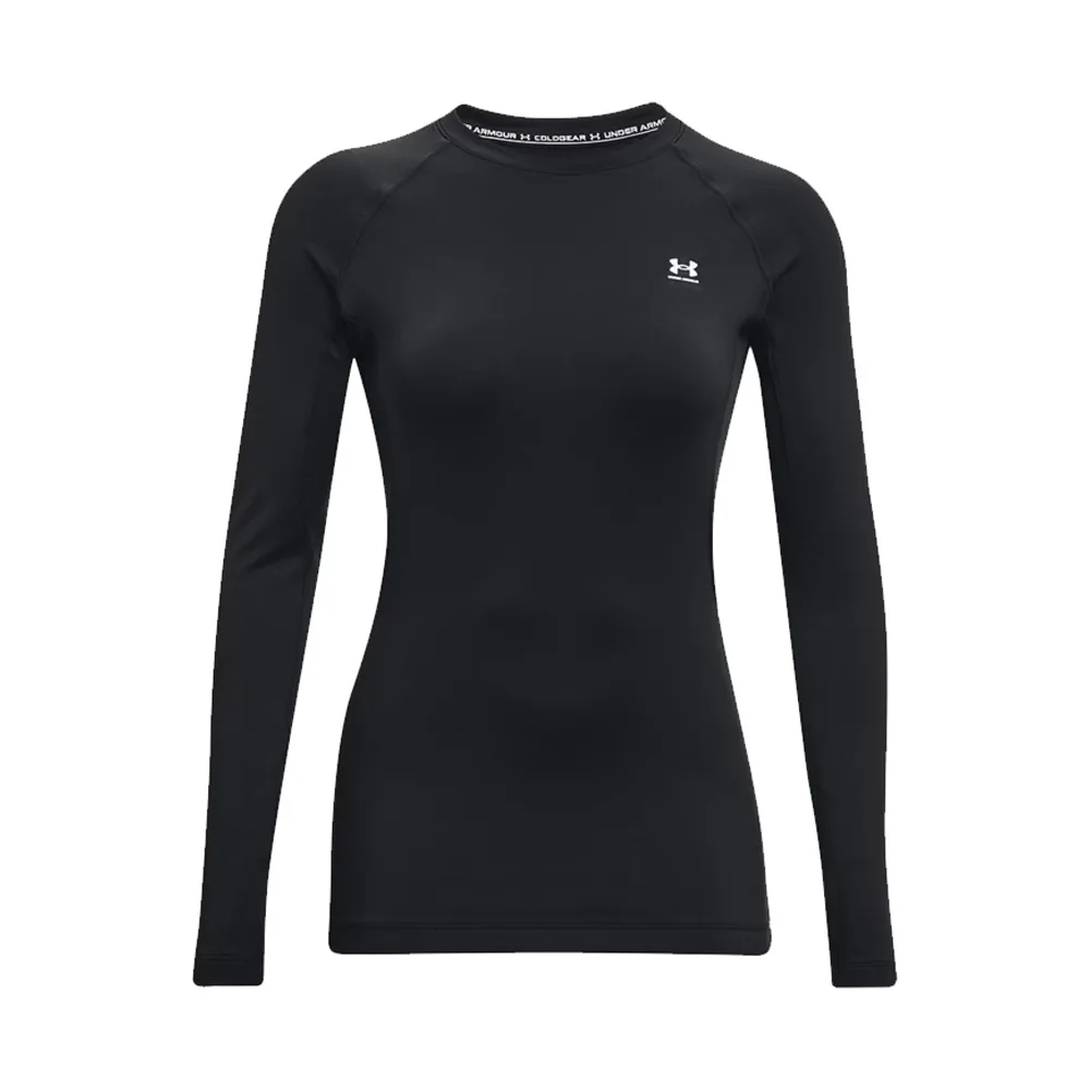 en svart Under Armour UA Coldgear Authentics Crew träningströja (dam)