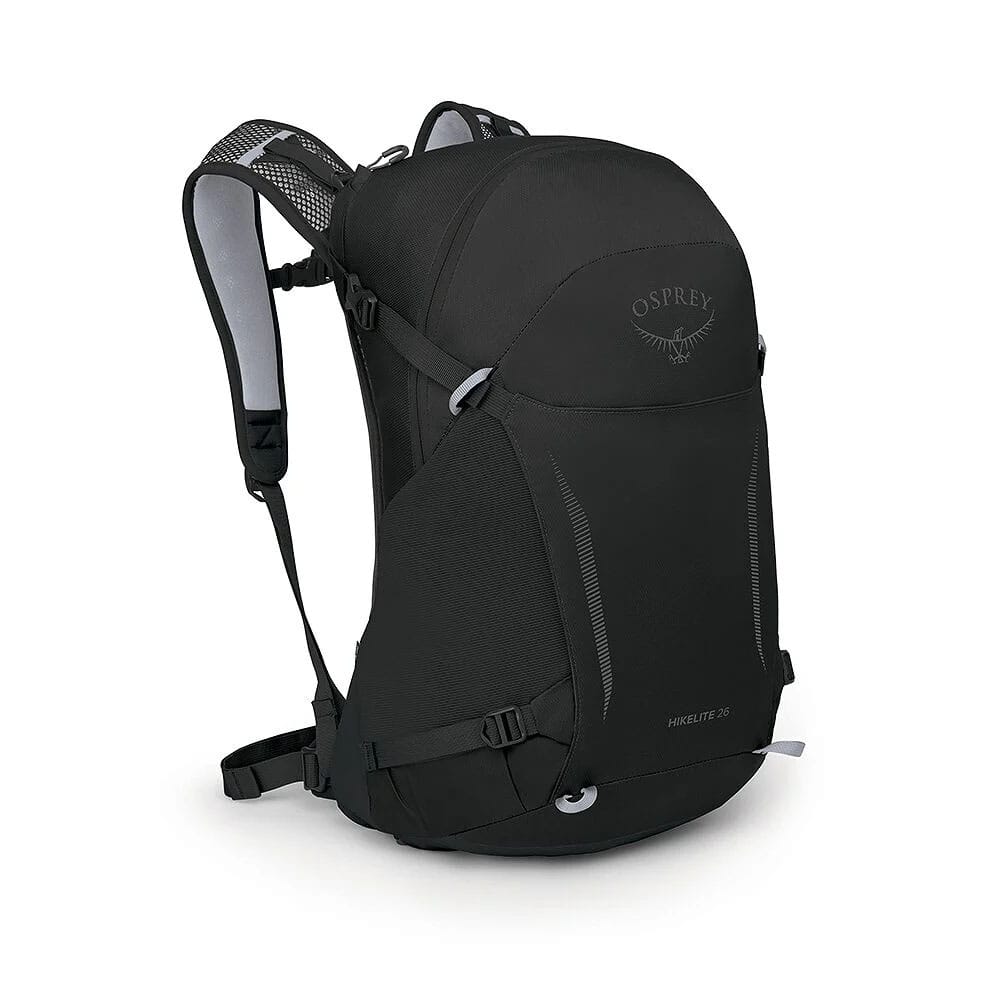 en svart Osprey Hikelite 26L dagsryggsäck (unisex)(2026)