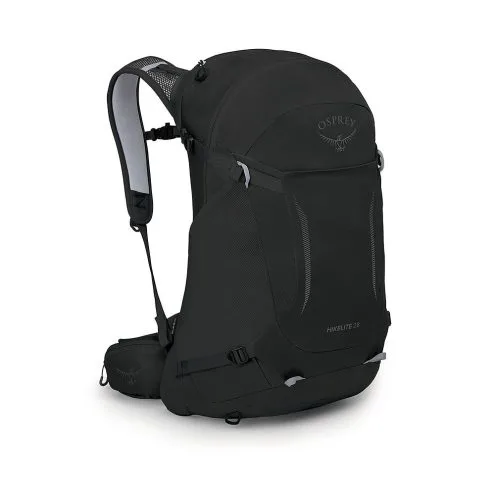 en svart Osprey Hikelite 28L dagsryggsäck (unisex)(2026)