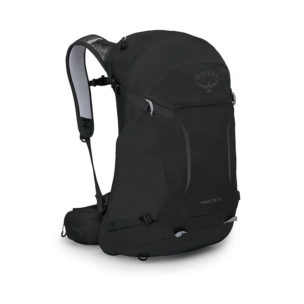 en svart Osprey Hikelite 28L dagsryggsäck (unisex)(2026)