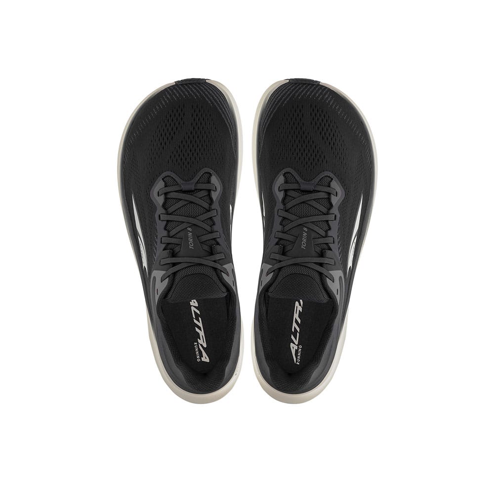 ovansida av ett par Altra Tape Torin 8 Wide löparskor (herr)