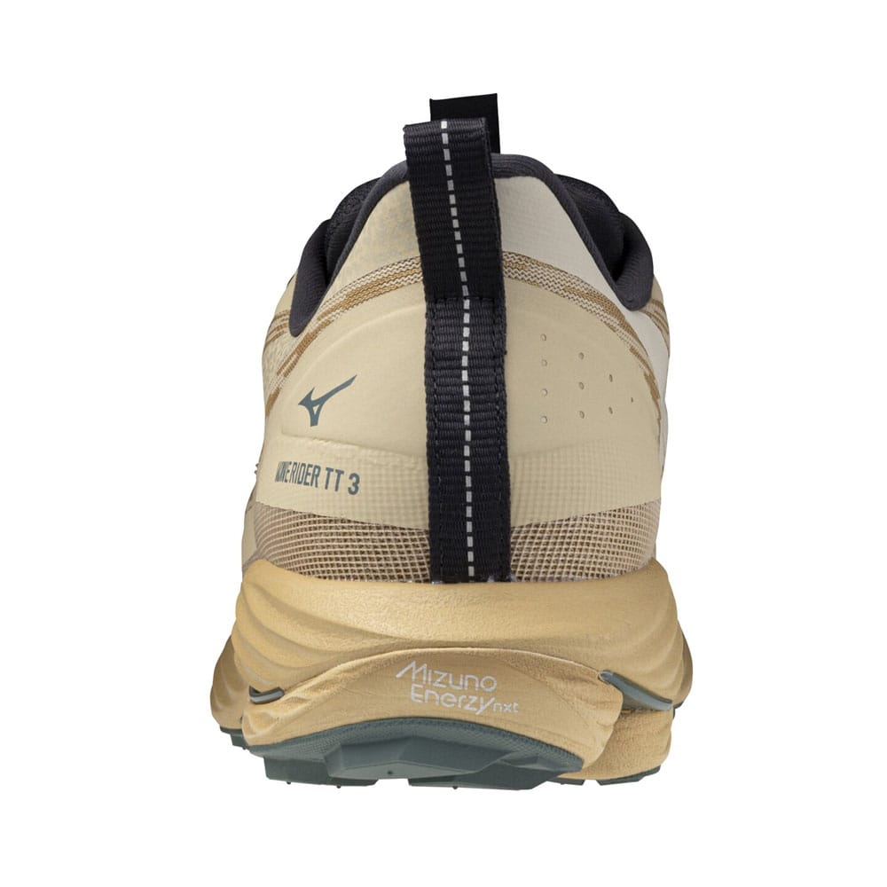 baksida häl av Mizuno Wave Rider TT traillöparskor (herr)