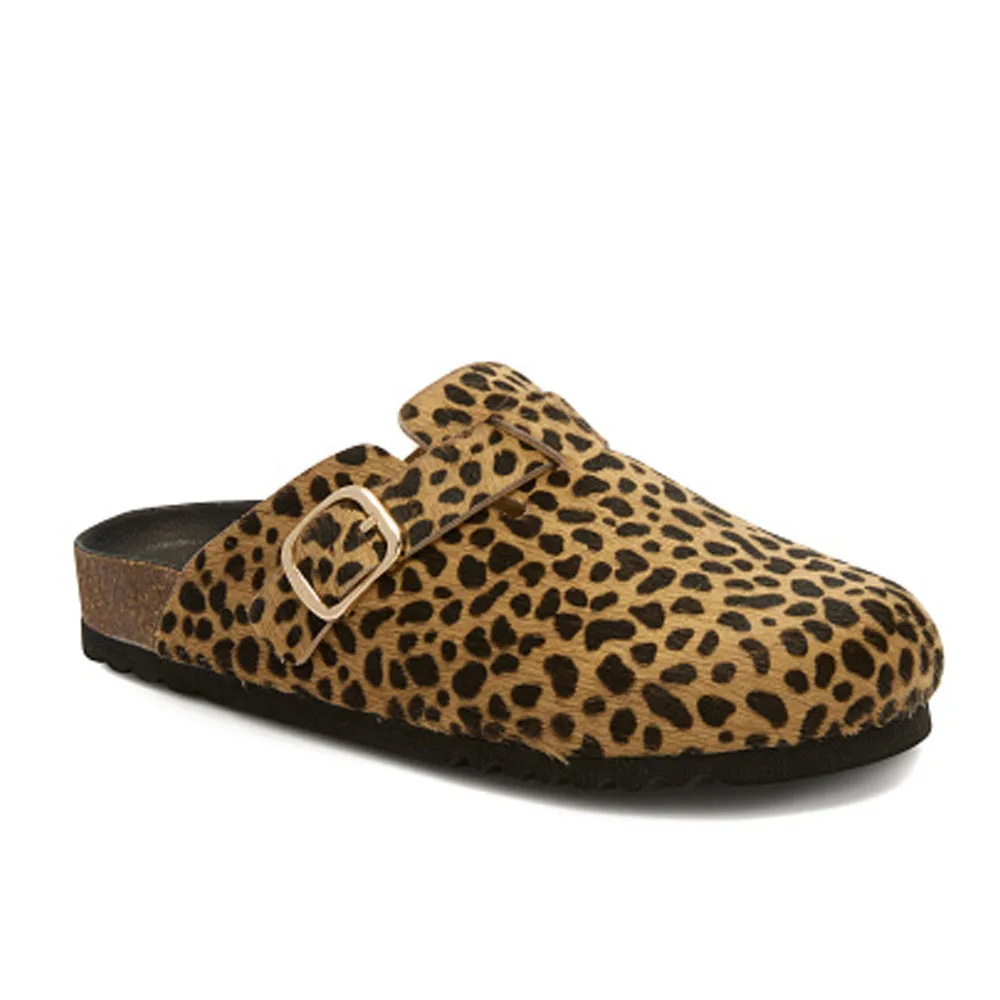 en leopardmönstrad Scholl Fae Animal Slip-ins (dam)