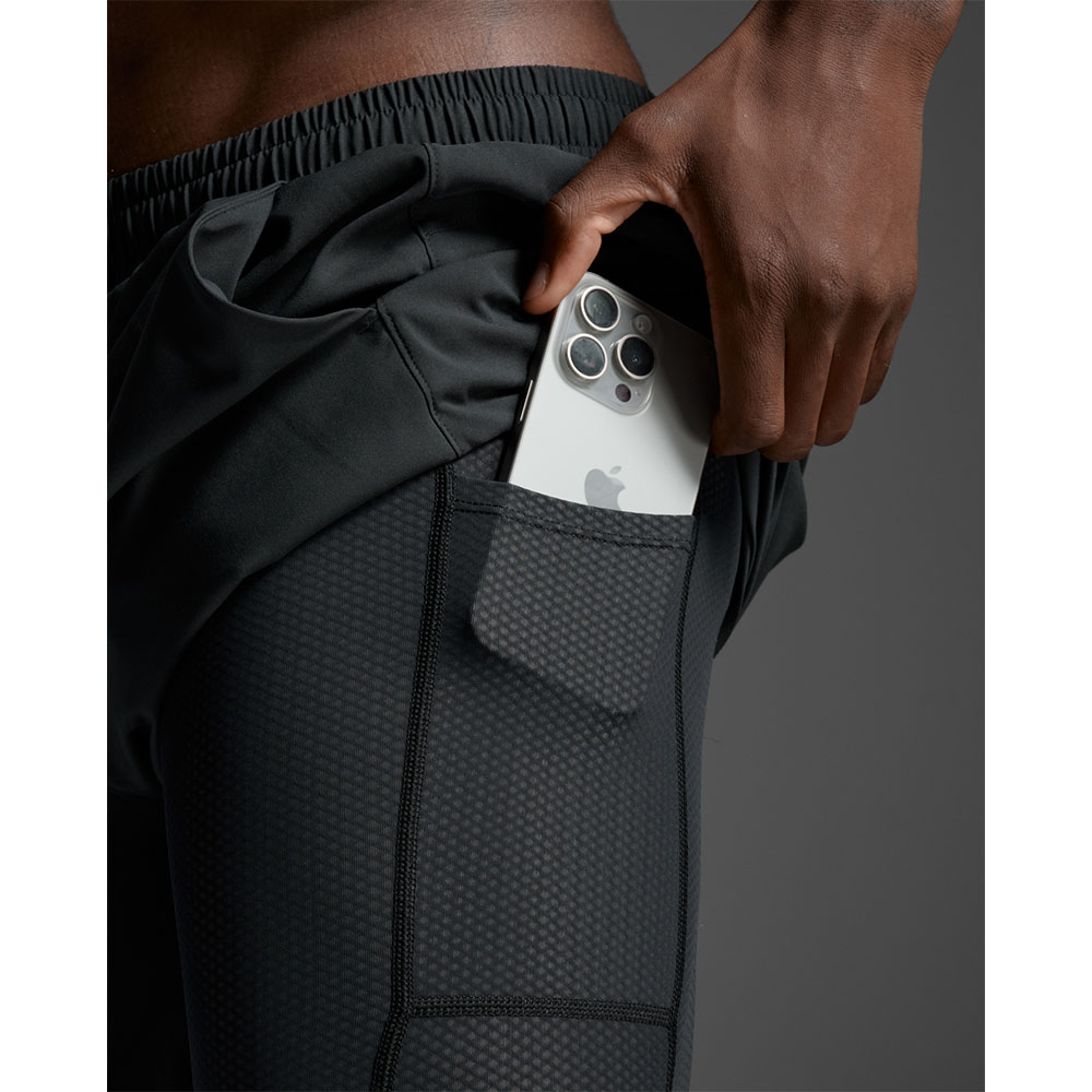 2XU Aero Mesh 2-in-1 5 inch Shorts (herr) svart