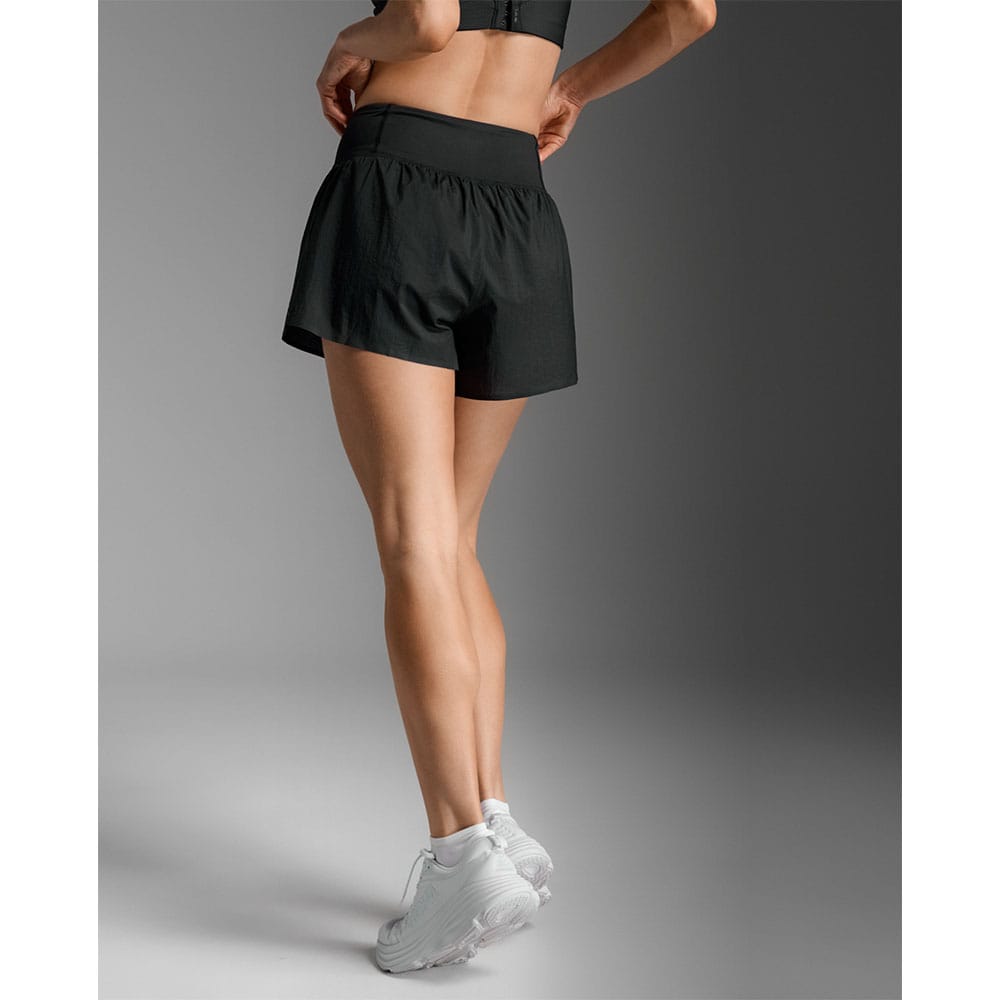 2XU Aero Hi-Rise 2-in-1 3 inch Shorts (dam) svart