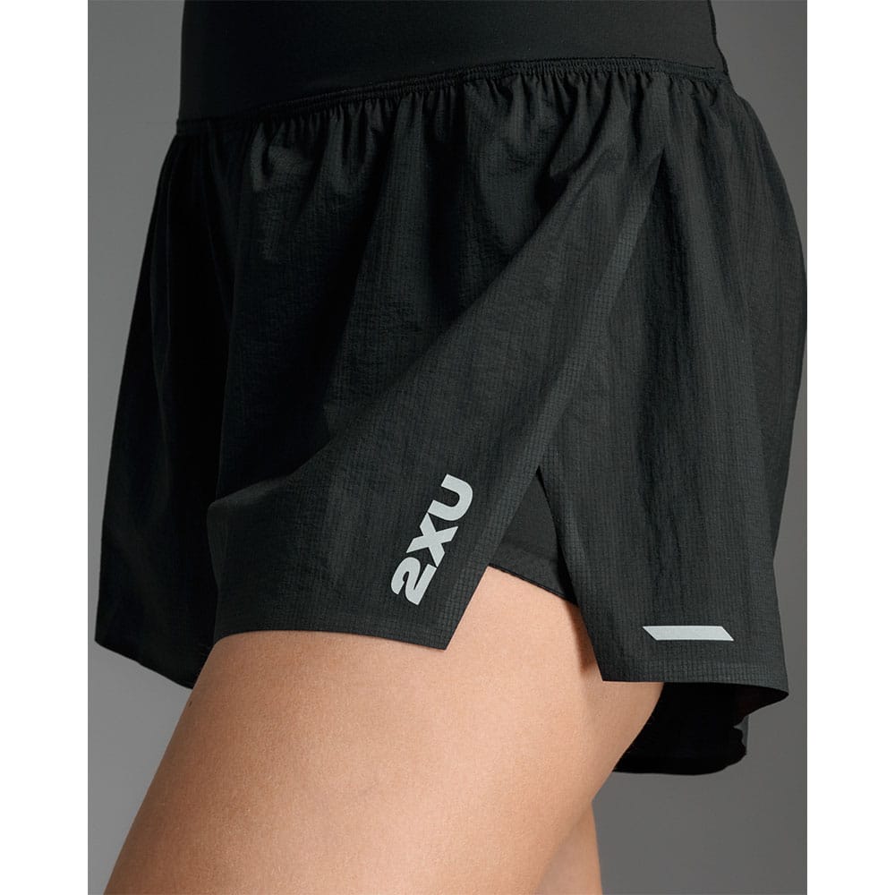 2XU Aero Hi-Rise 2-in-1 3 inch Shorts (dam) svart