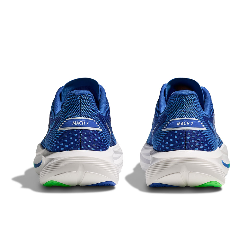 Hoka Mach 7 löparskor (herr) i cobalt blue/neon green