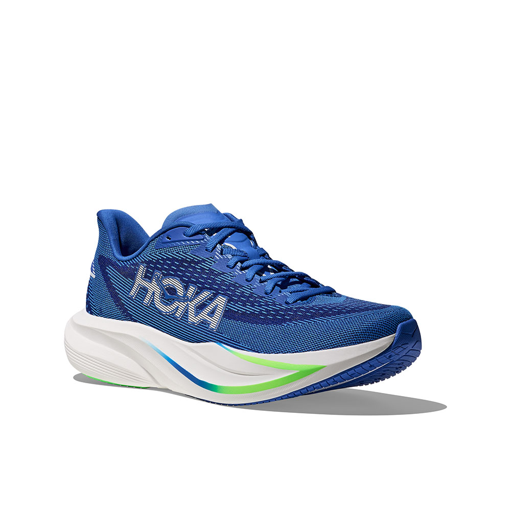 Hoka Mach 7 löparskor (herr) i cobalt blue/neon green