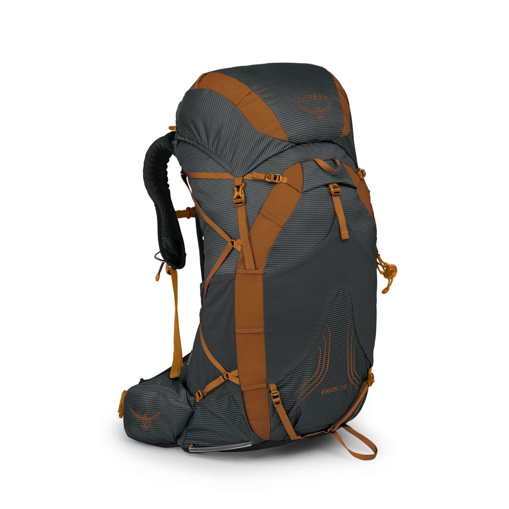 Osprey Exos 38L vandringsryggsäck (herr) - Dark Charcoal, S/M