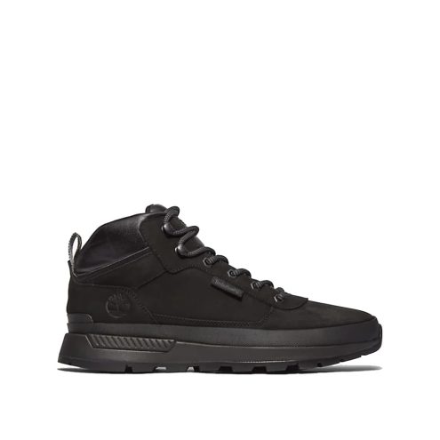 Utsida profil av Timberland Field trekker mid kängor (herr) i färgen black nubuck