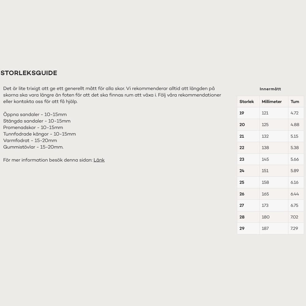 Storleksguide på En smidig och justerbar Kavat Rydal TX textilsneakers (barn)