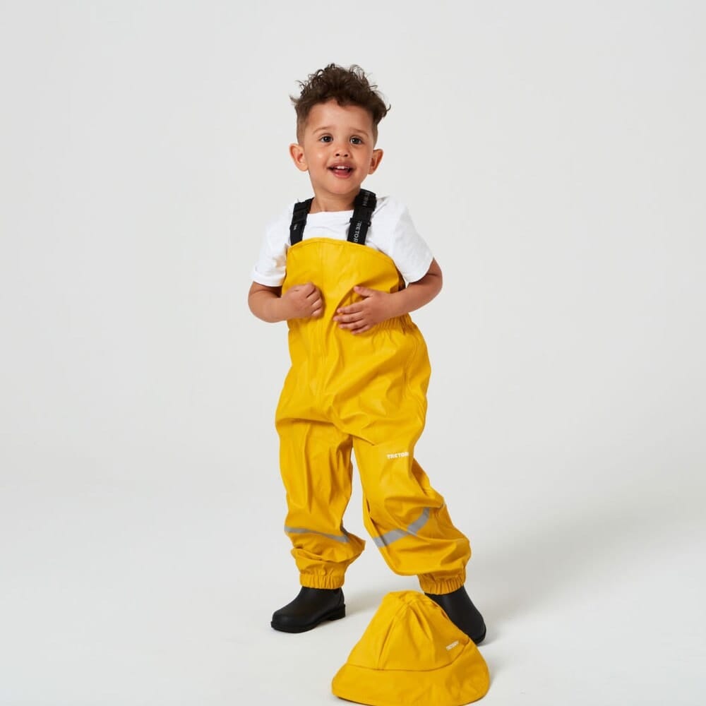 Tretorn Kids Wings High Rainpants regnbyxor (barn) på ett barn