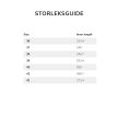 Storleksguide för Tretorn Eva.