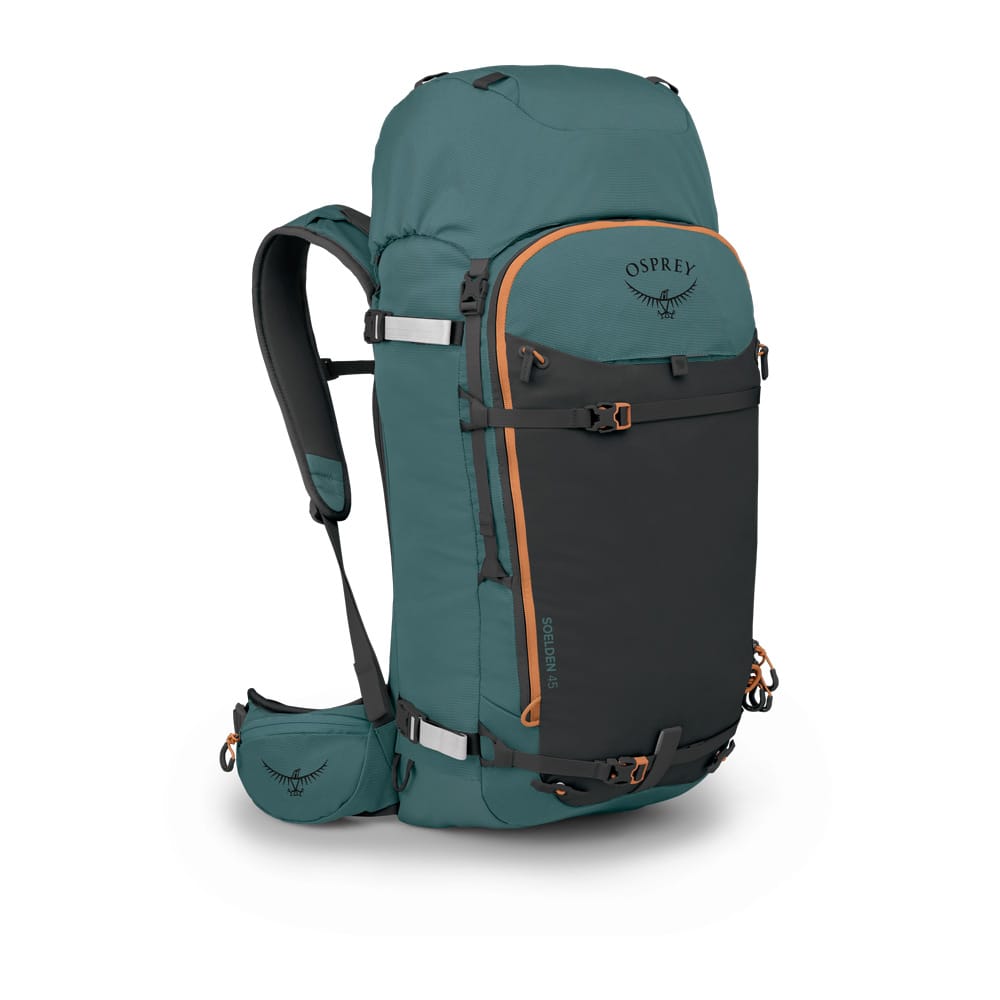 en Osprey Soelden 45 skidryggsäck (unisex) i fäårgen cascade blue
