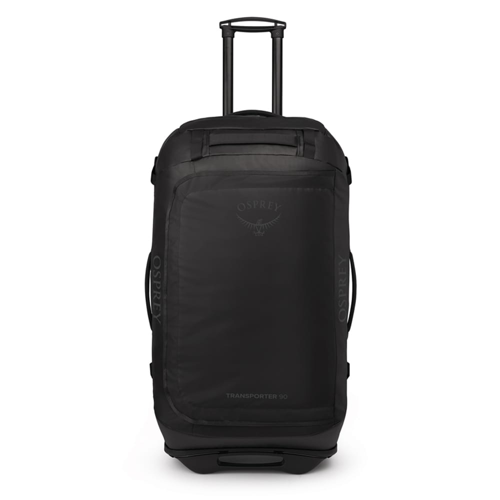 en Osprey Transporter Wheeled Duffel 90L resväska (unisex) med stabila hjul