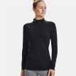 framsida av Under Armour UA Coldgear Authentics Mockneck träningströja (dam) på en modell